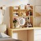 Desktop Bookshelf with Adjustable Shelves Open Compartment 37 Inch